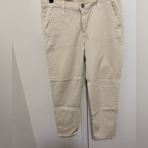 AG The Tristan Tailored Trouser Beige Straight Leg Woman’s Pant. Size 29R.